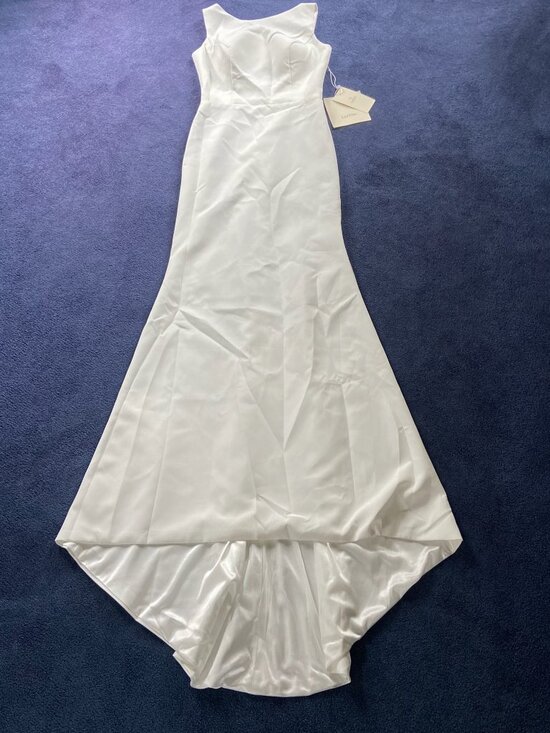 Lanting Dresses & Skirts - NWT Lanting Bride White Mermaid Wedding Dress | Sleeveless Satin Bridal Gown